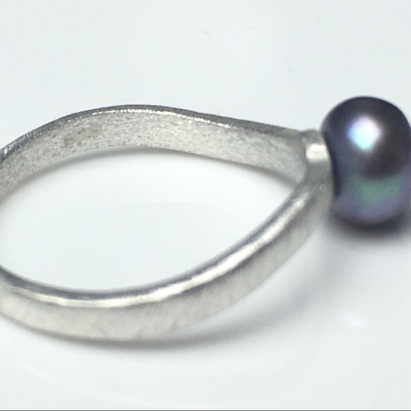 [A006] 925 Silver Freshwater Pearl Ring - Picture 5 of 6